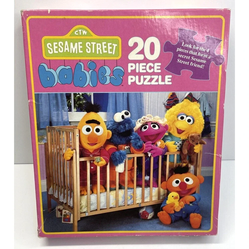 Vintage Sesame Street Babies 20 piece puzzle Milton Bradley MB 1992